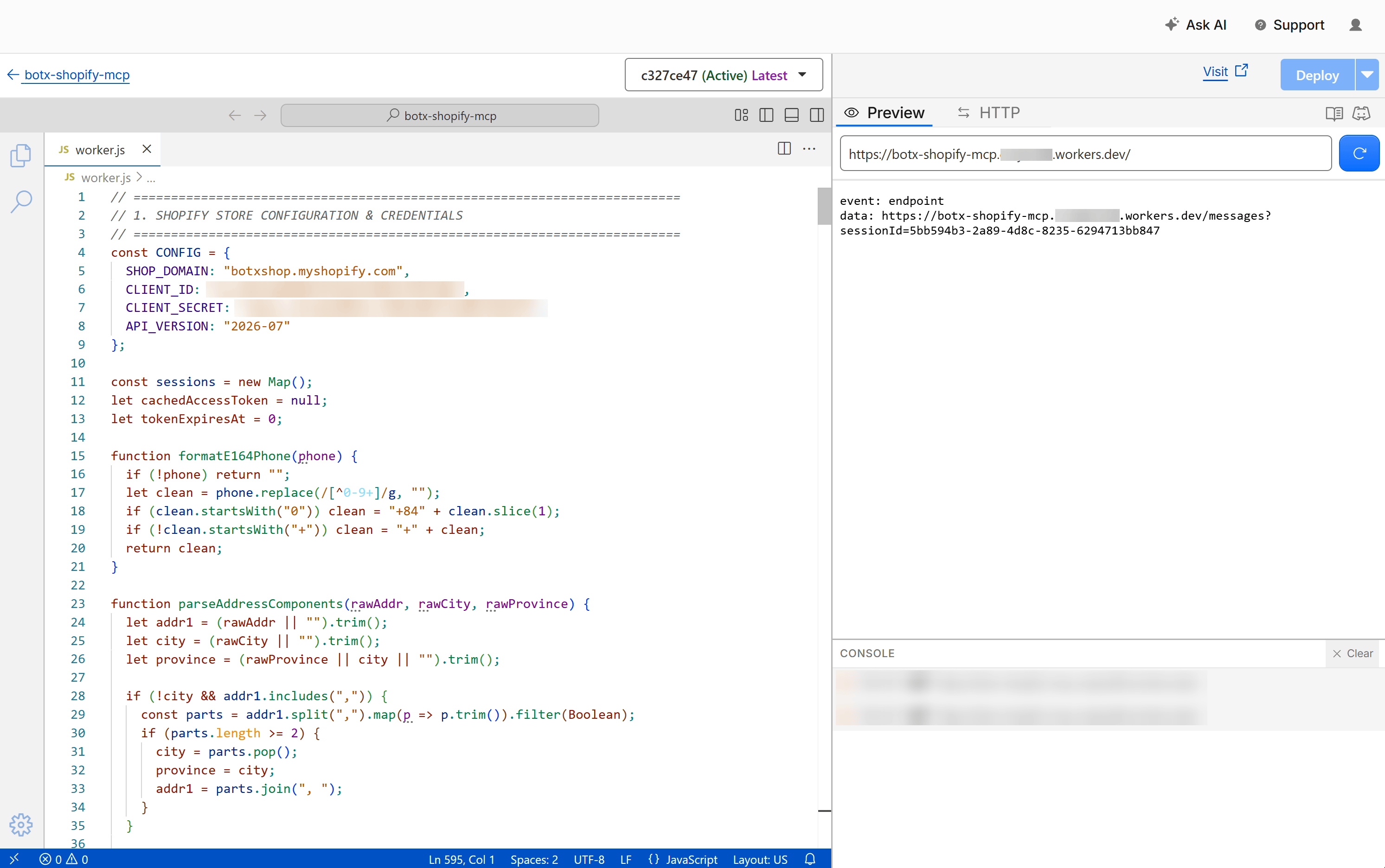 Edit Worker Code Deploy And Preview SSE