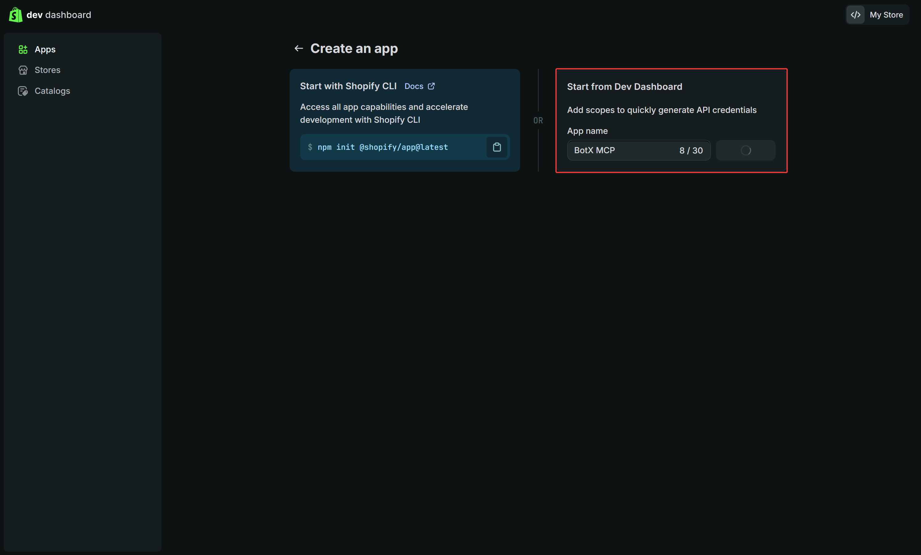 Set App Name In Dev Dashboard