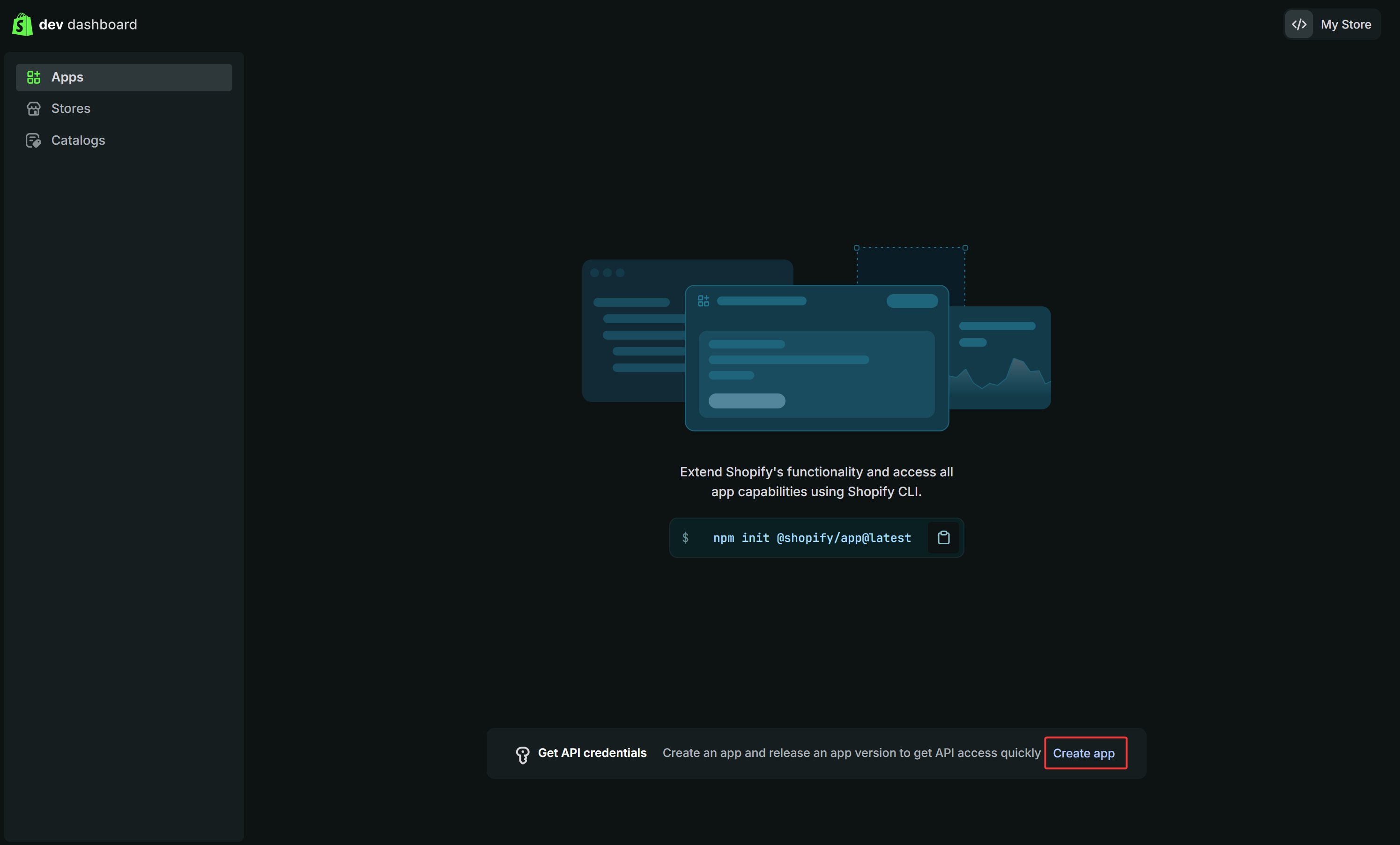 Create App In Shopify Dev Dashboard