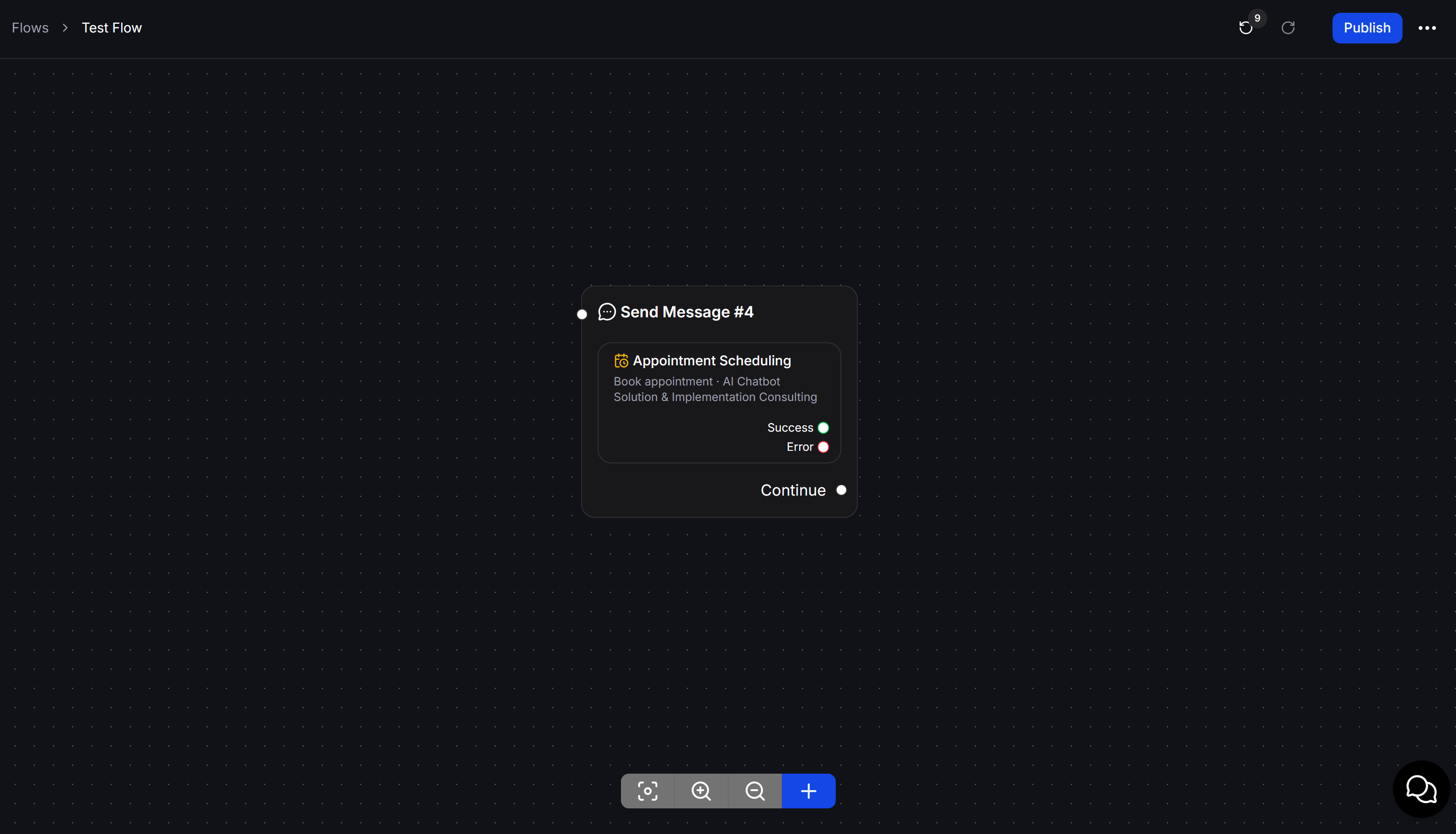 Connect the Success and Error branches of Appointment Scheduling