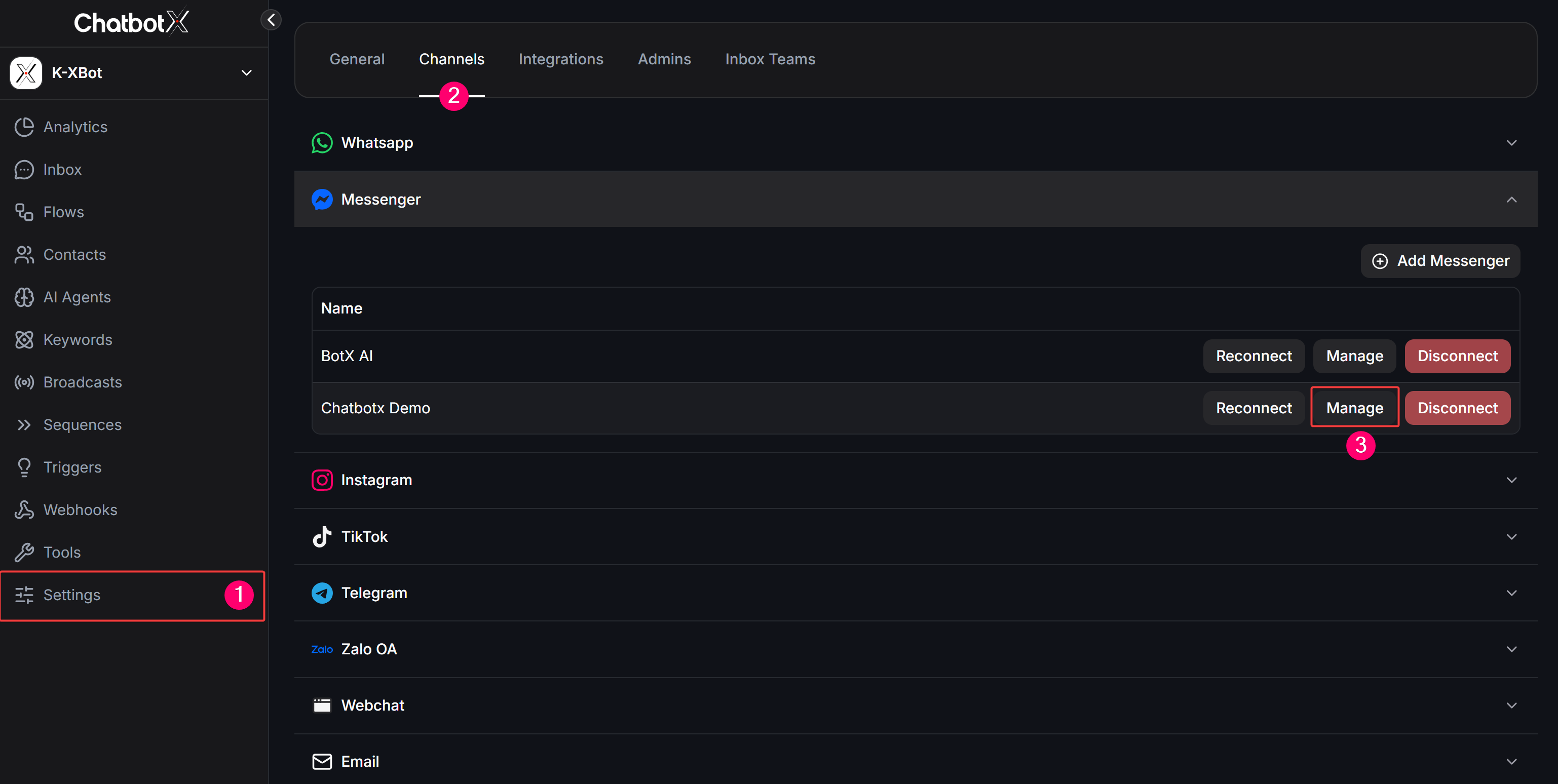 Meta Capi Channels Settings Manage