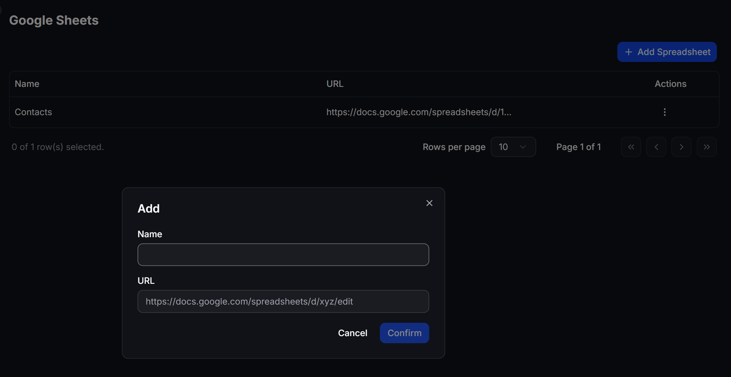 Google Sheet Manage