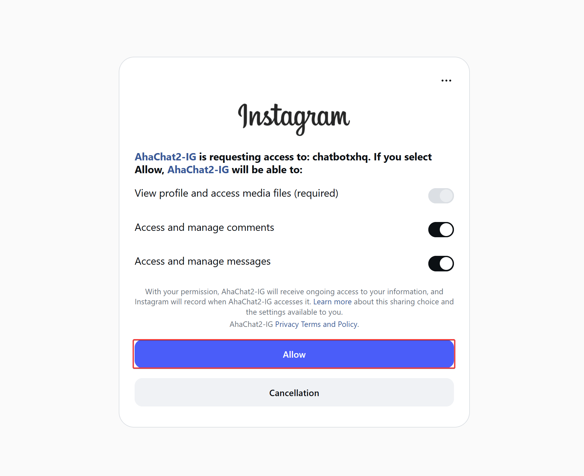 Chatbotx Add Instagram Oauth