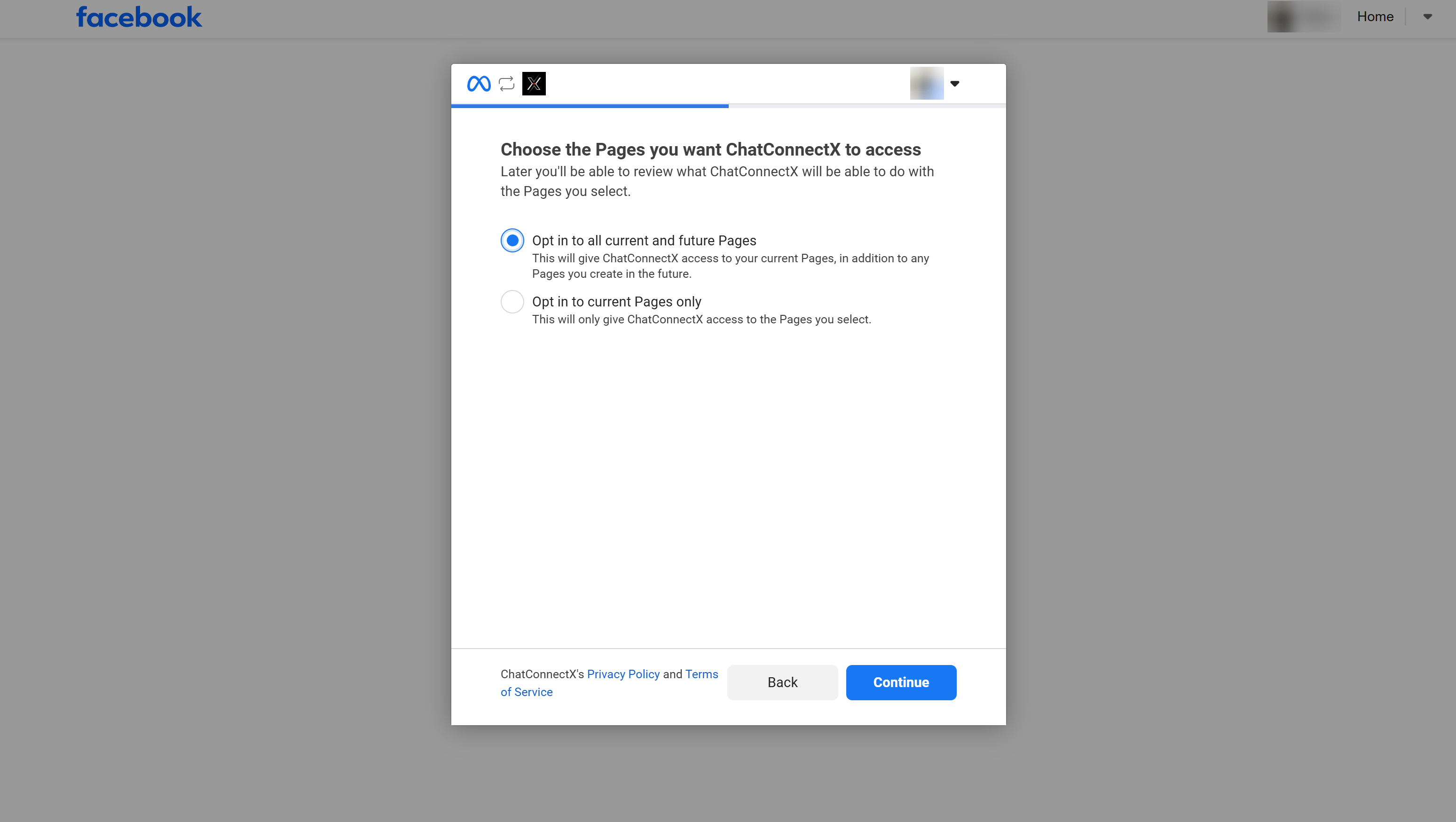 Facebook Oauth Choose Pages