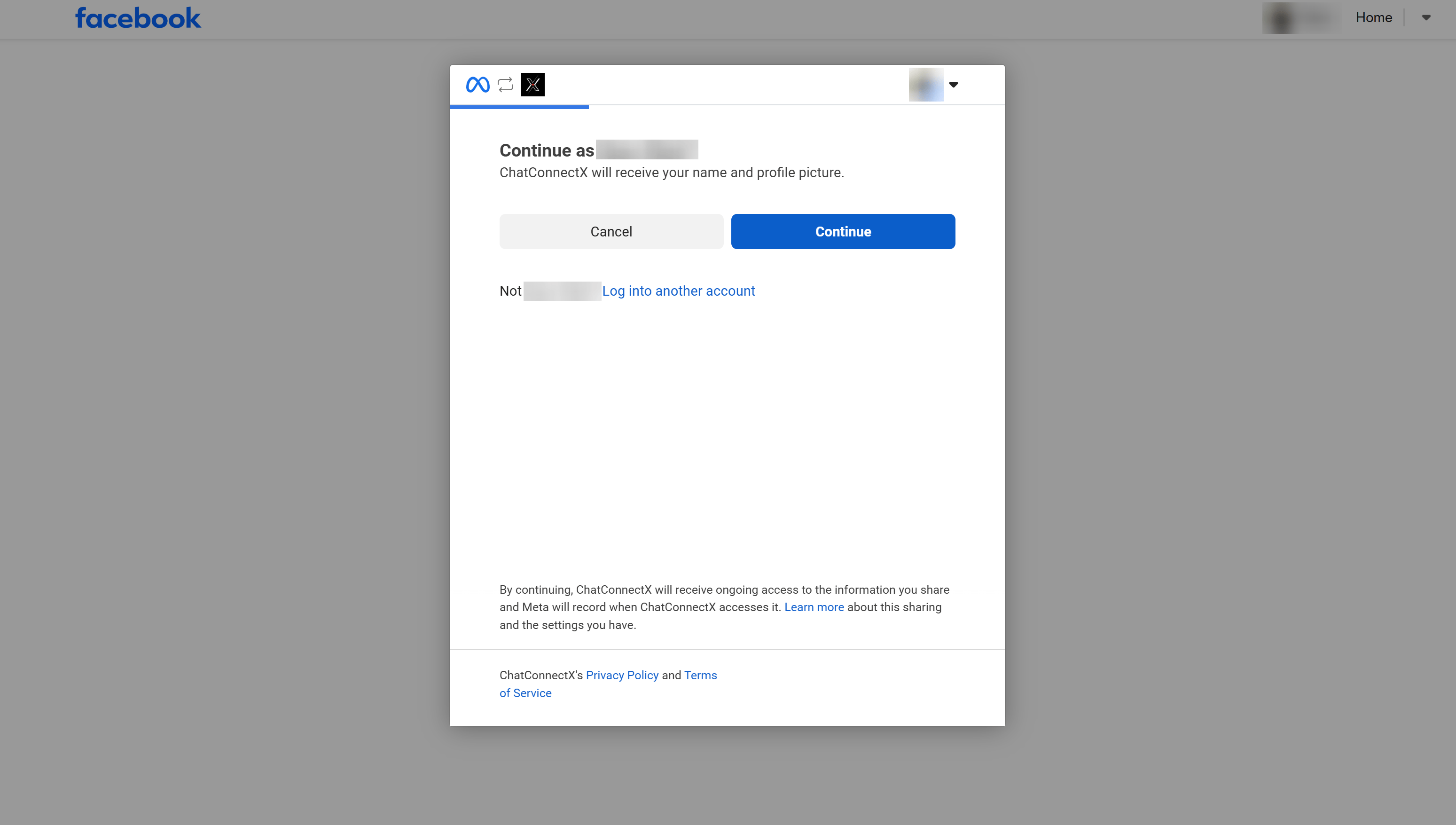 Facebook Oauth Continue