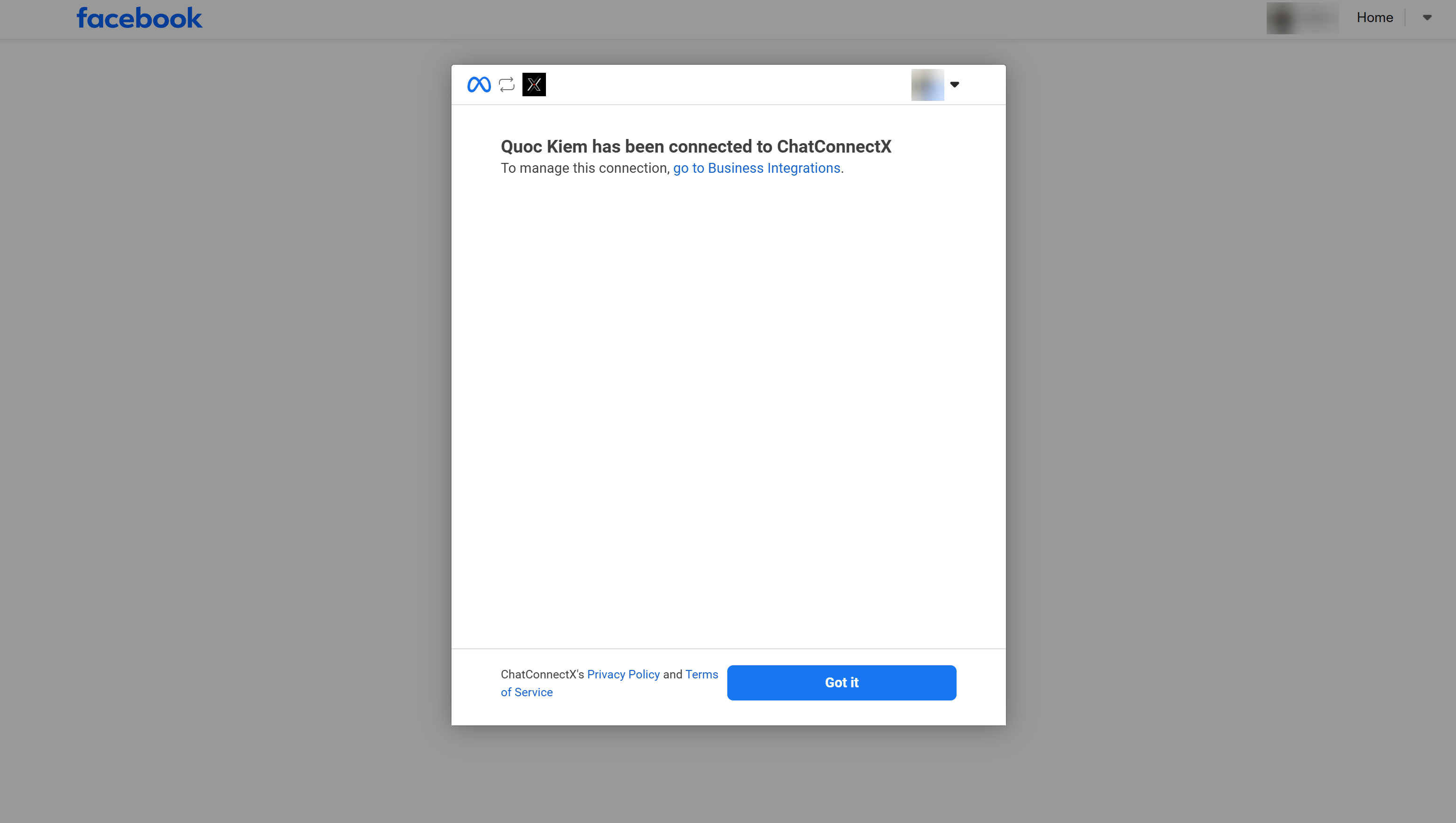 Instagram Facebook Oauth Connection Success