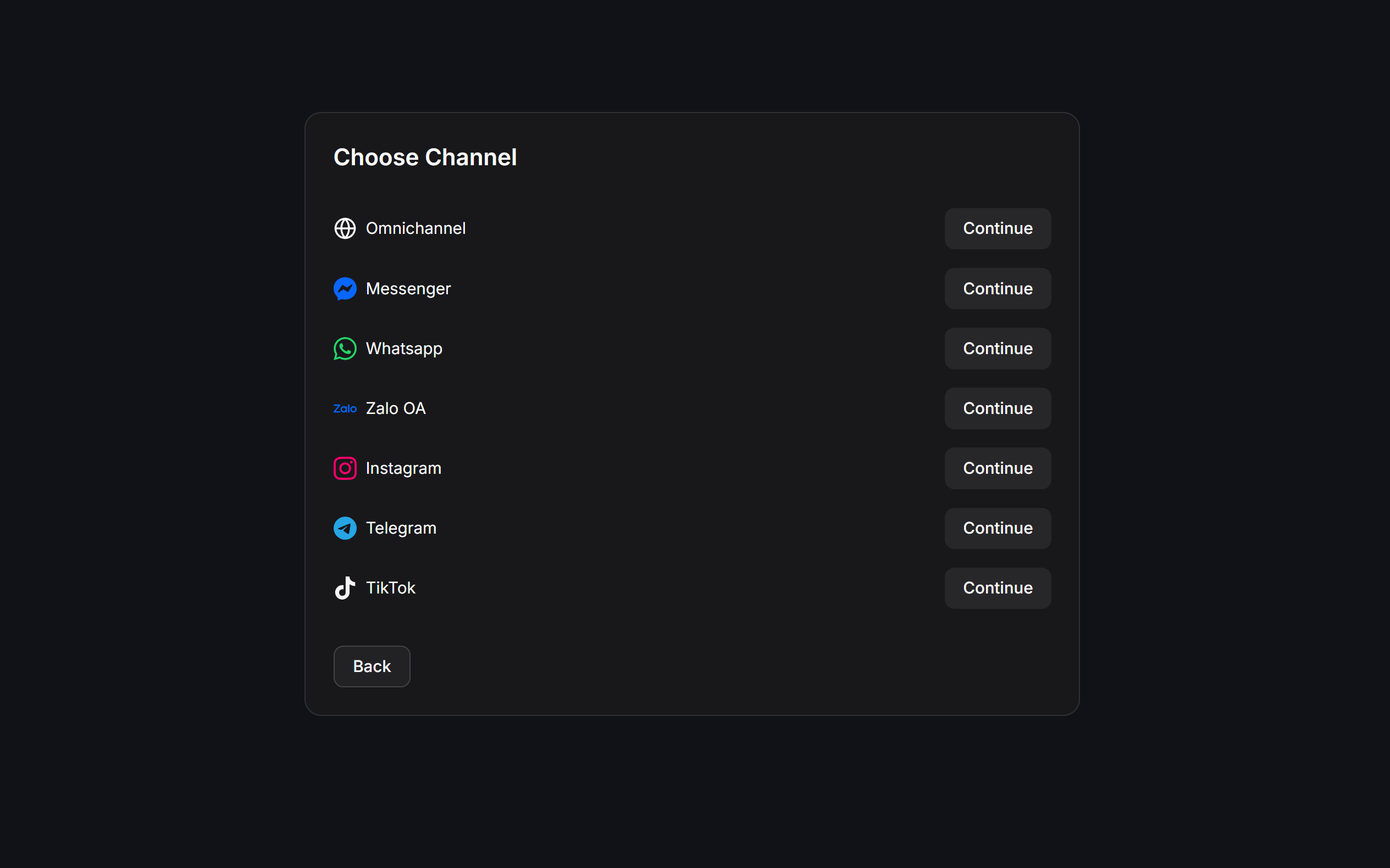 Choose Channel Broadcast