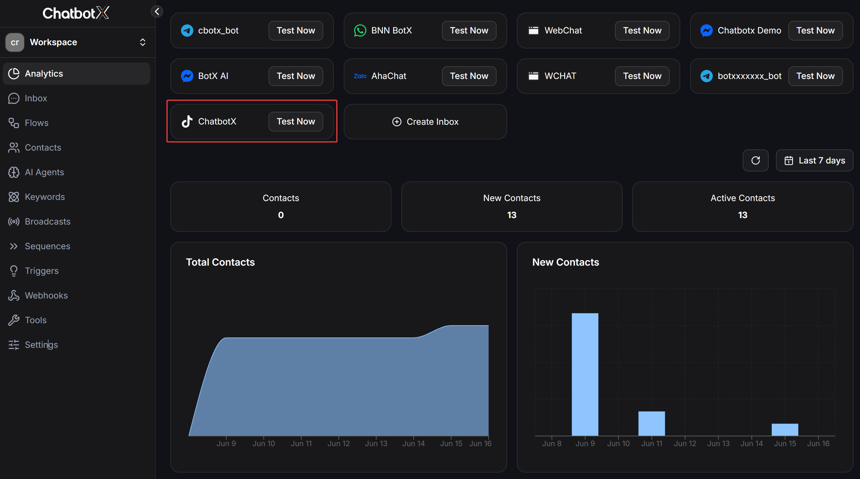 Tiktok Connected Dashboard