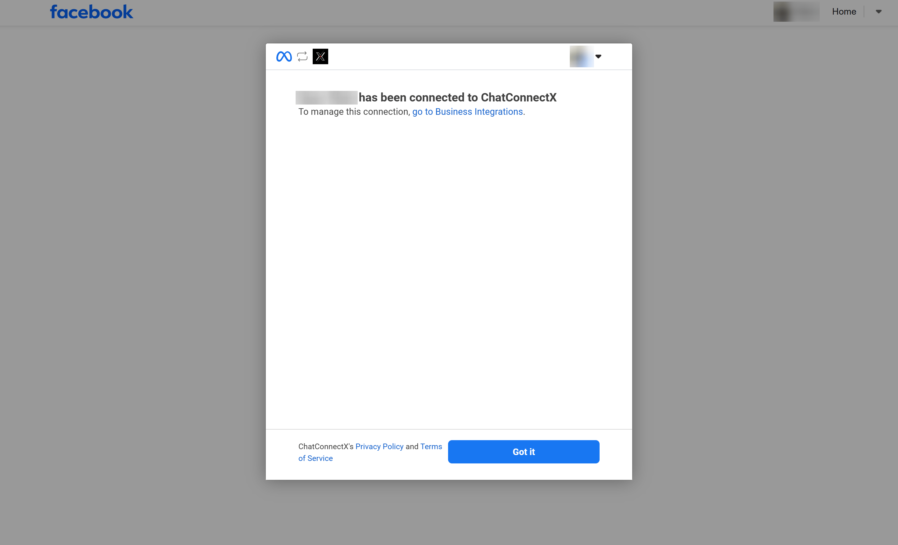 Facebook Ads OAuth Connected