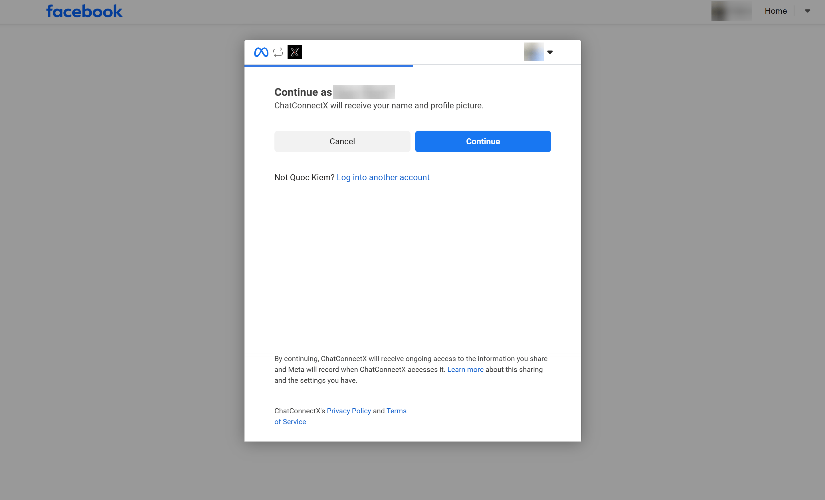 Facebook Ads OAuth Continue