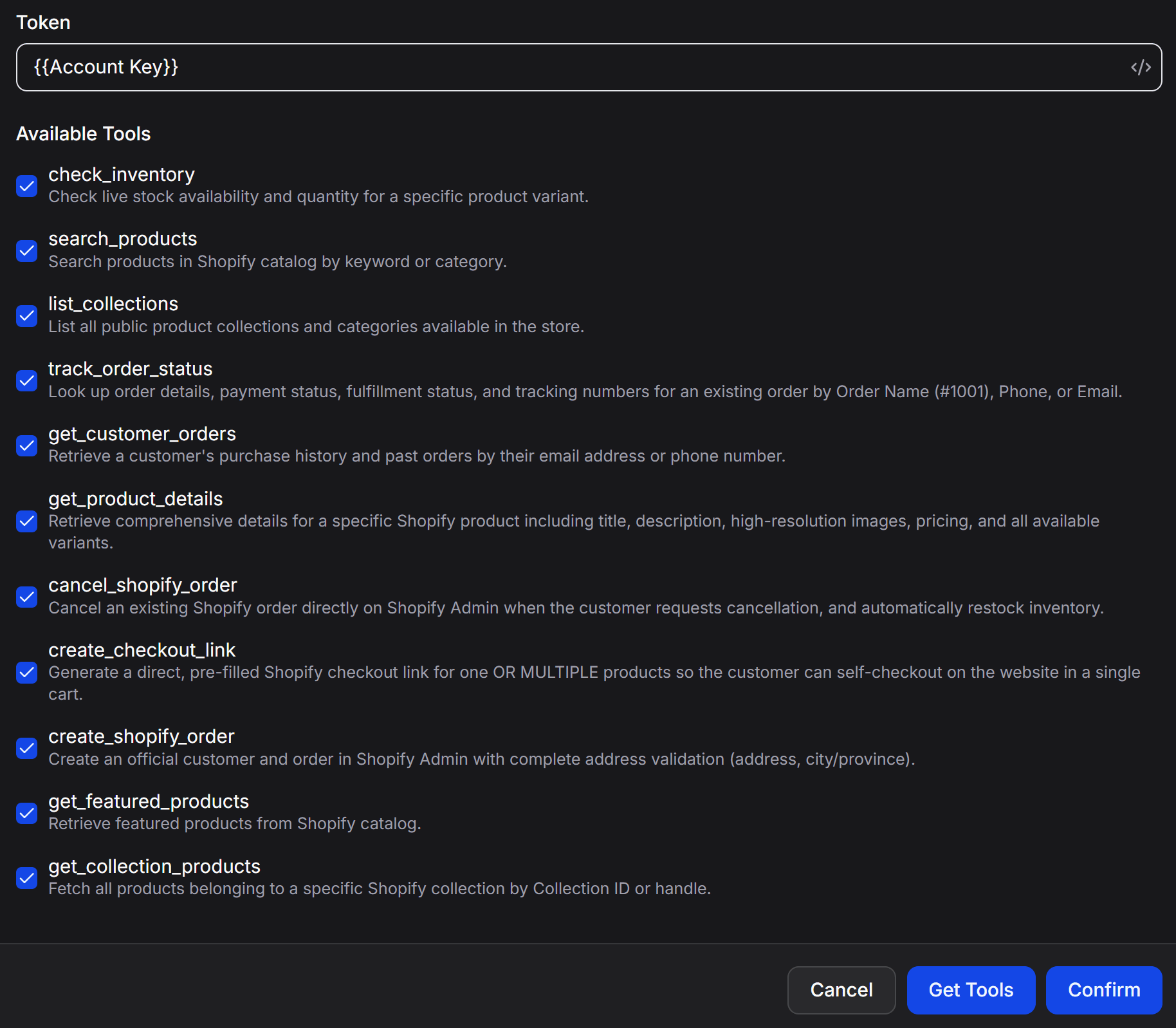 Chatbotx Mcp Server Available Tools