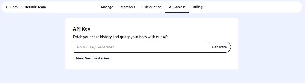 Generate API Key