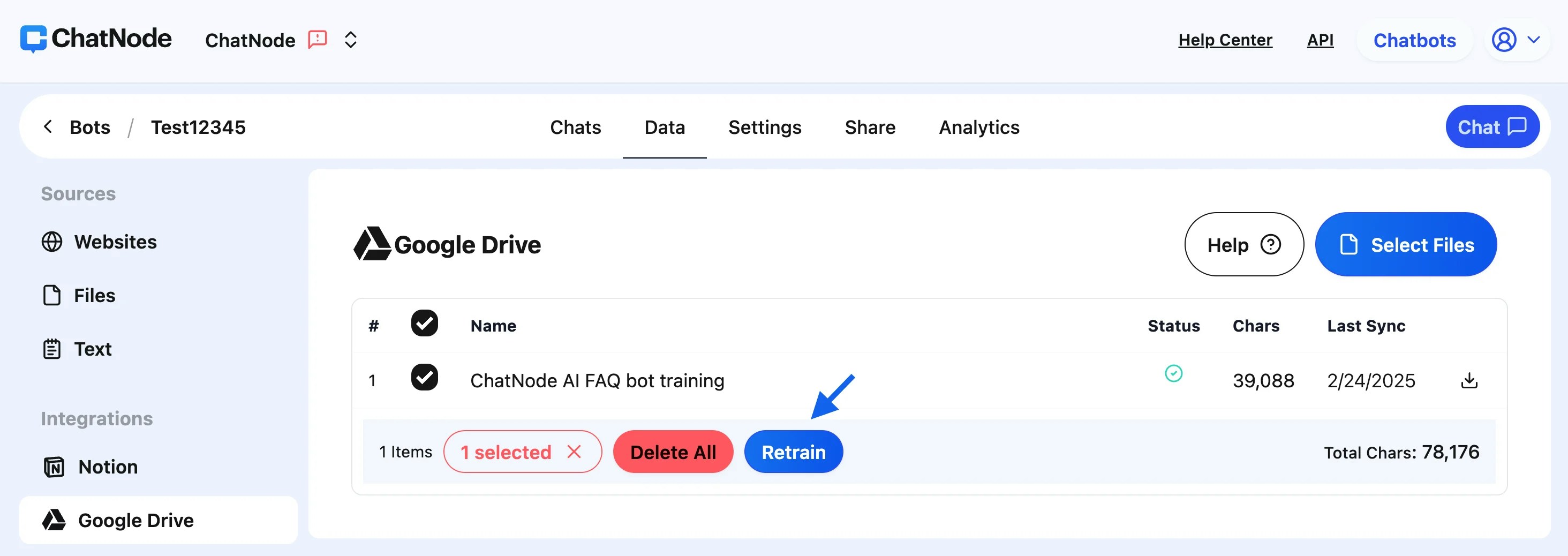 Retrain File Gdrive