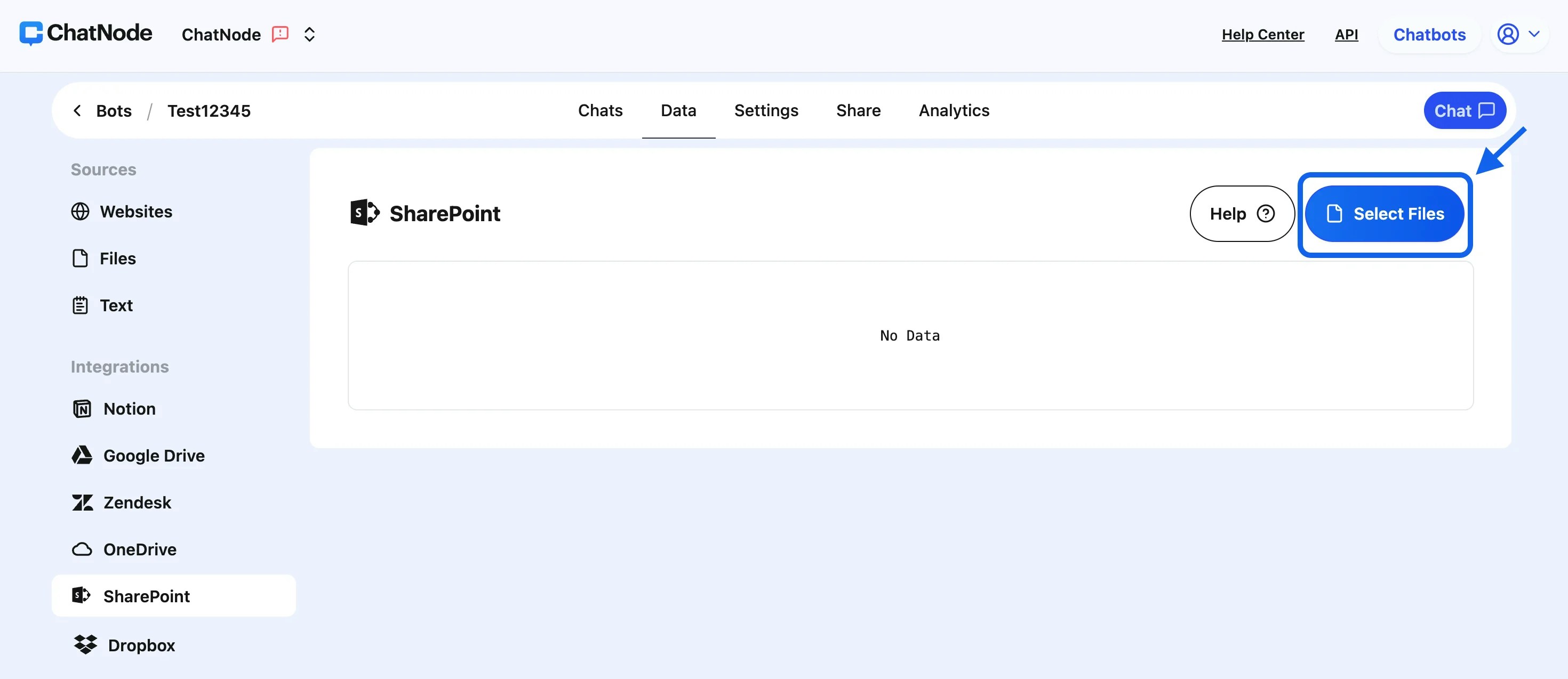 Select Files Sharepoint
