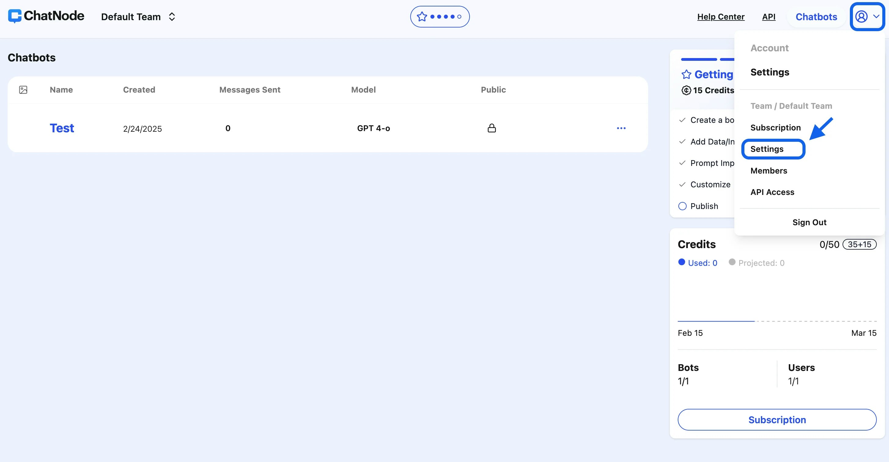 Settings Manage