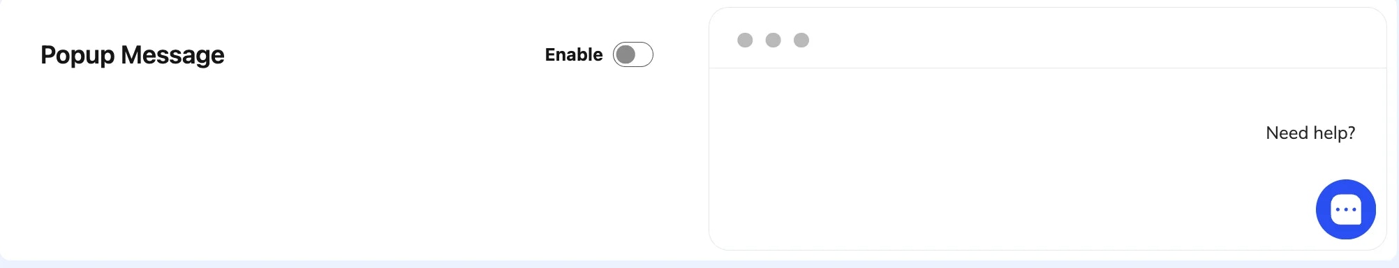 Popup Message