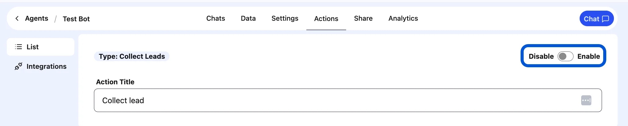 Enable Action Cl