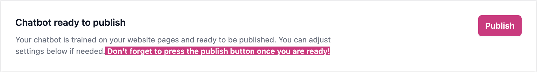 Training done screenshot