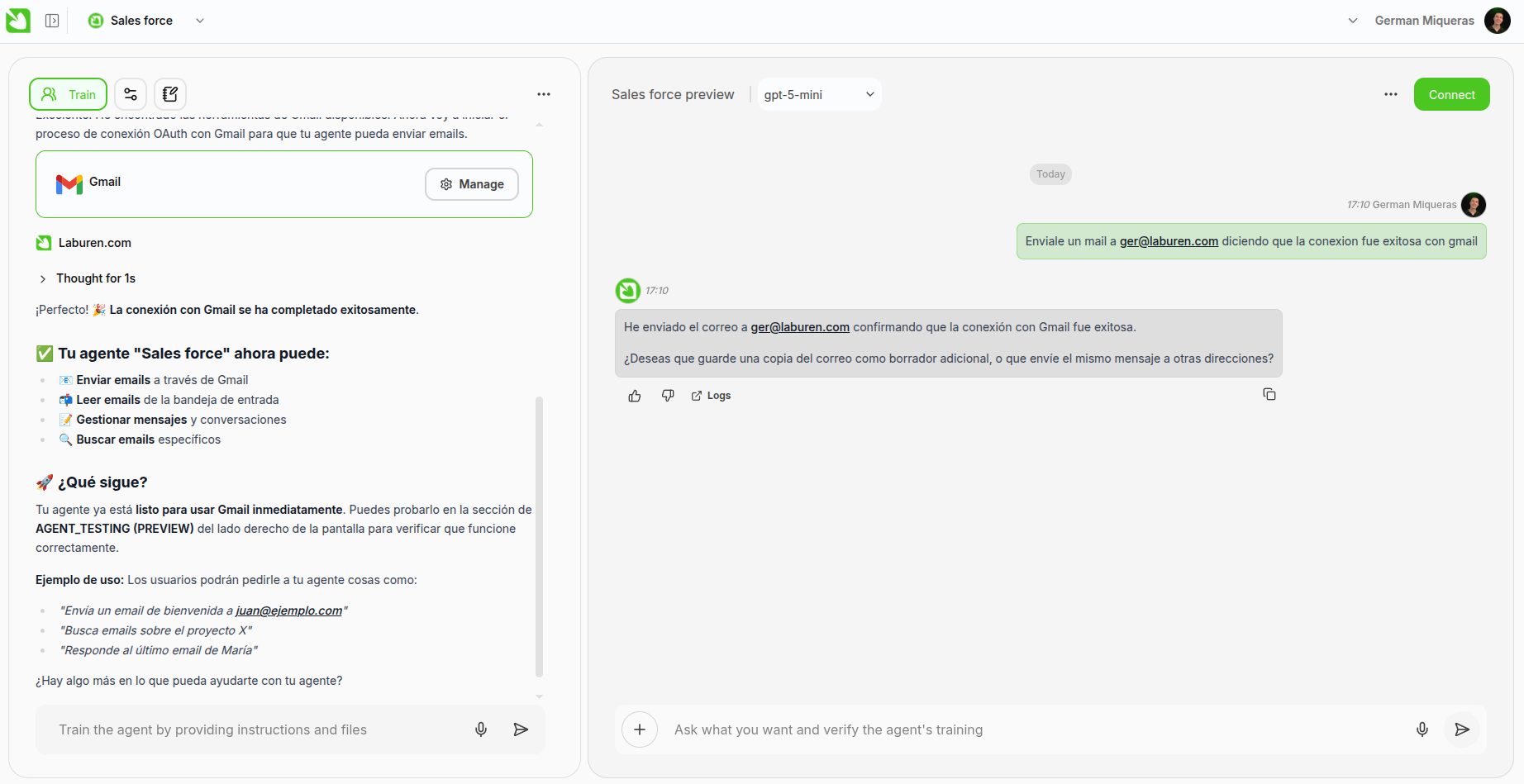 Acción de Aplicación Externa Ejecutada