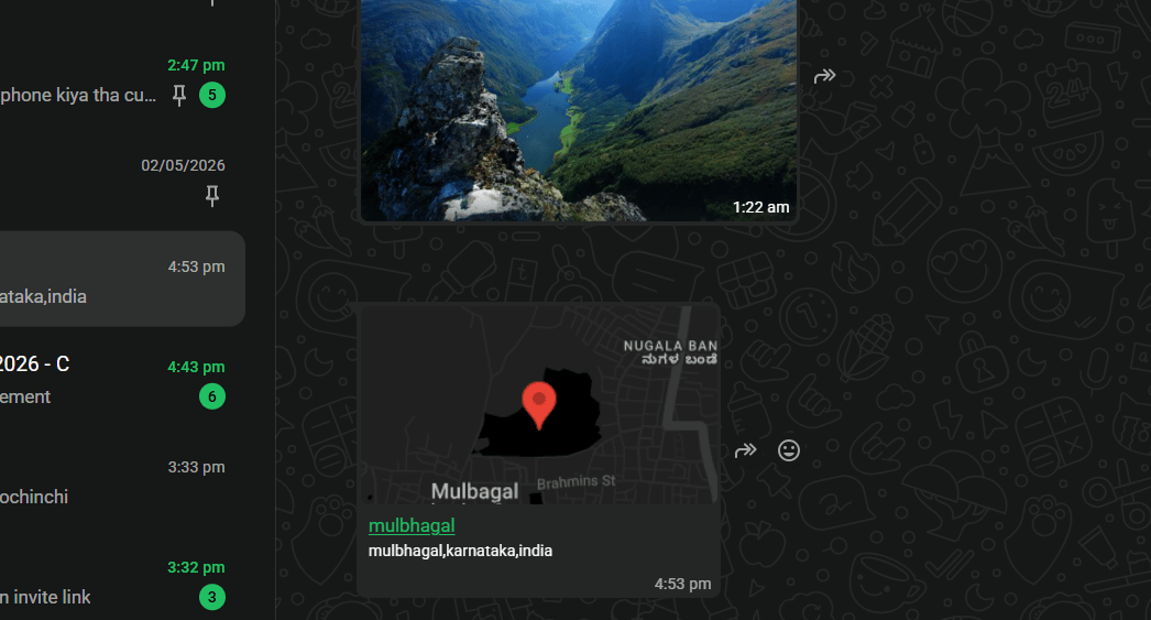 Location received