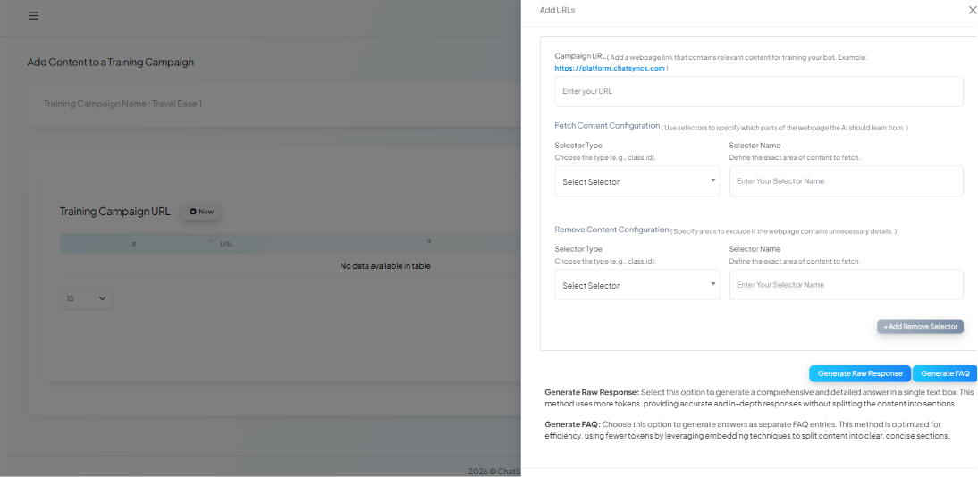 Add Files panel with an Upload button for PDF, Word, Excel, CSV, OpenDocument, and TXT files