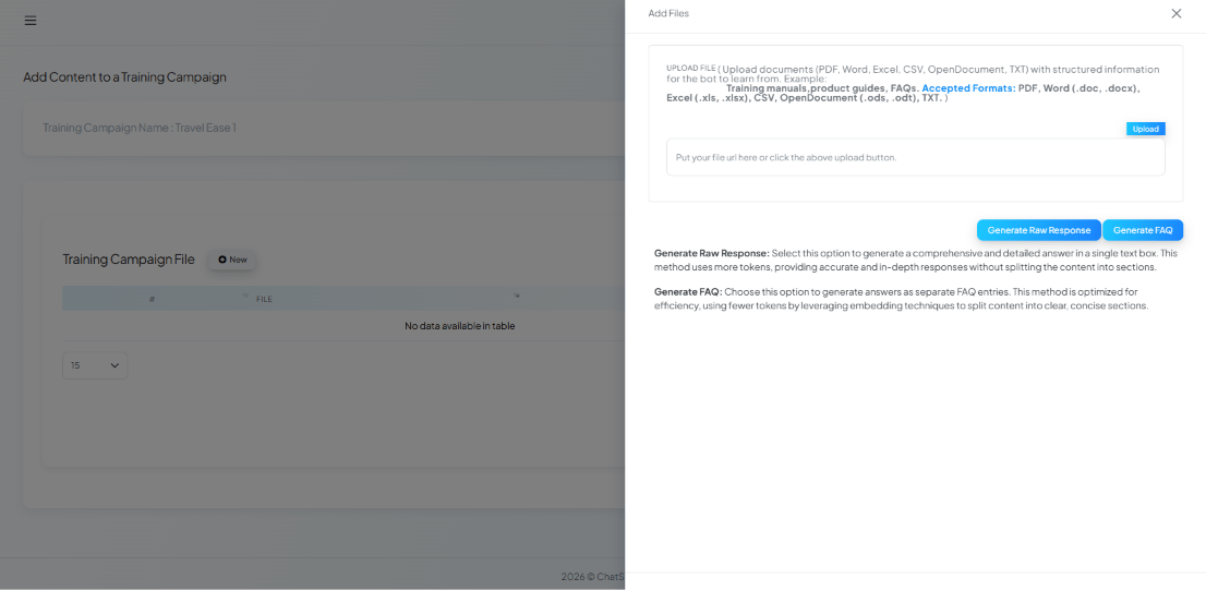 Add Google Sheet panel with an Import From Google Sheet dropdown