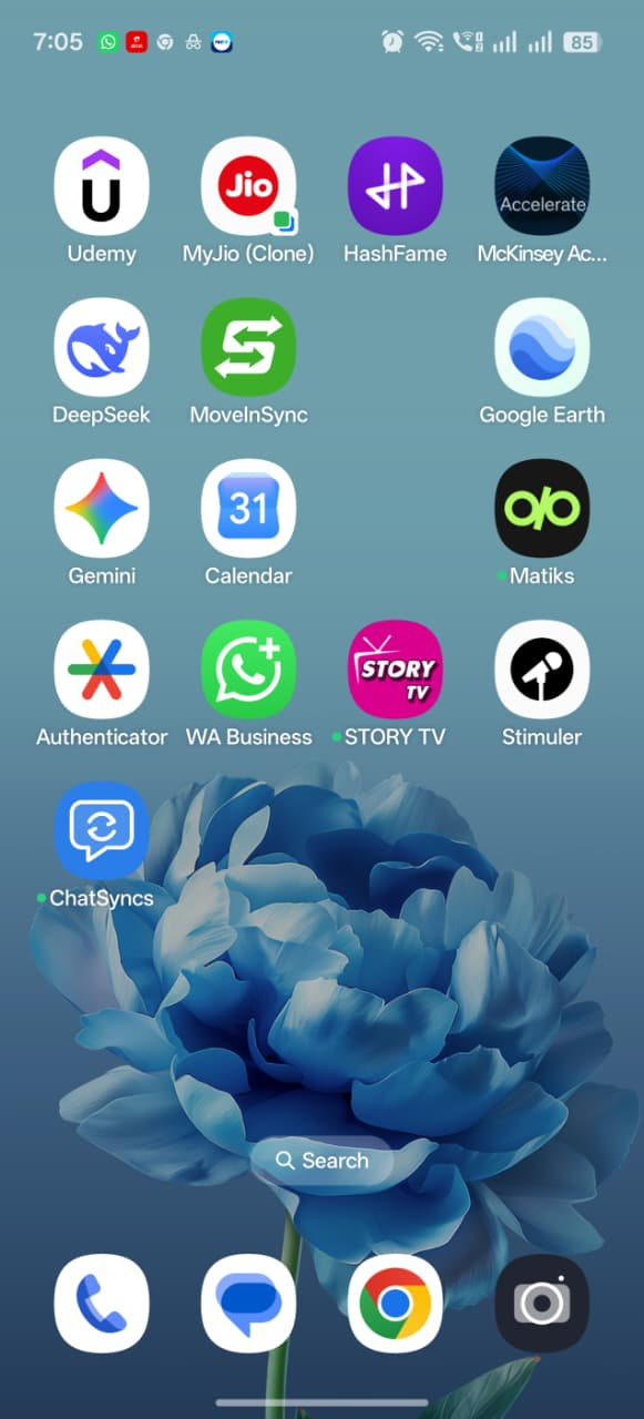 ChatSyncs app icon installed on the Android home screen