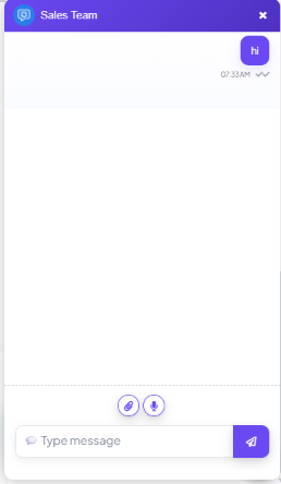 Sales Team groupchat window open, with a message history and a composer at the bottom