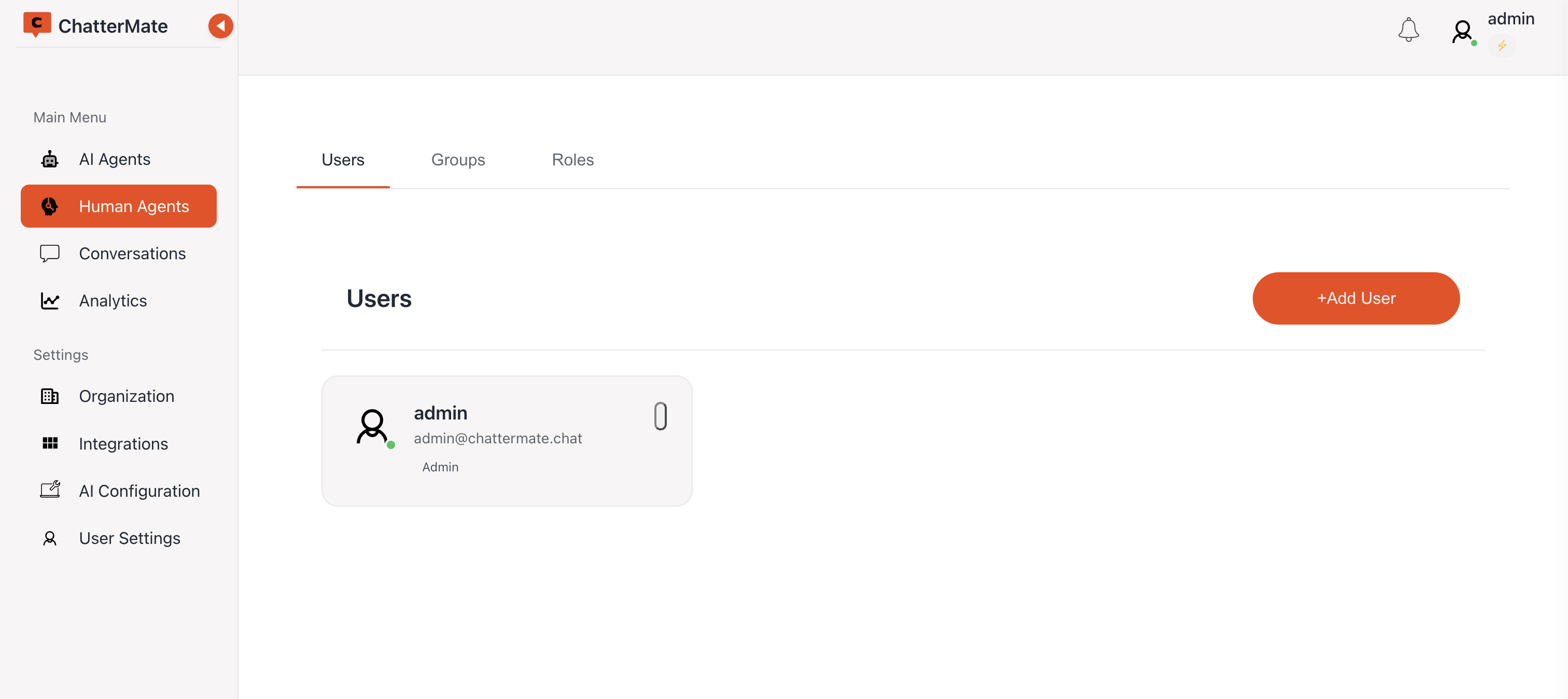 Human Agents Dashboard
