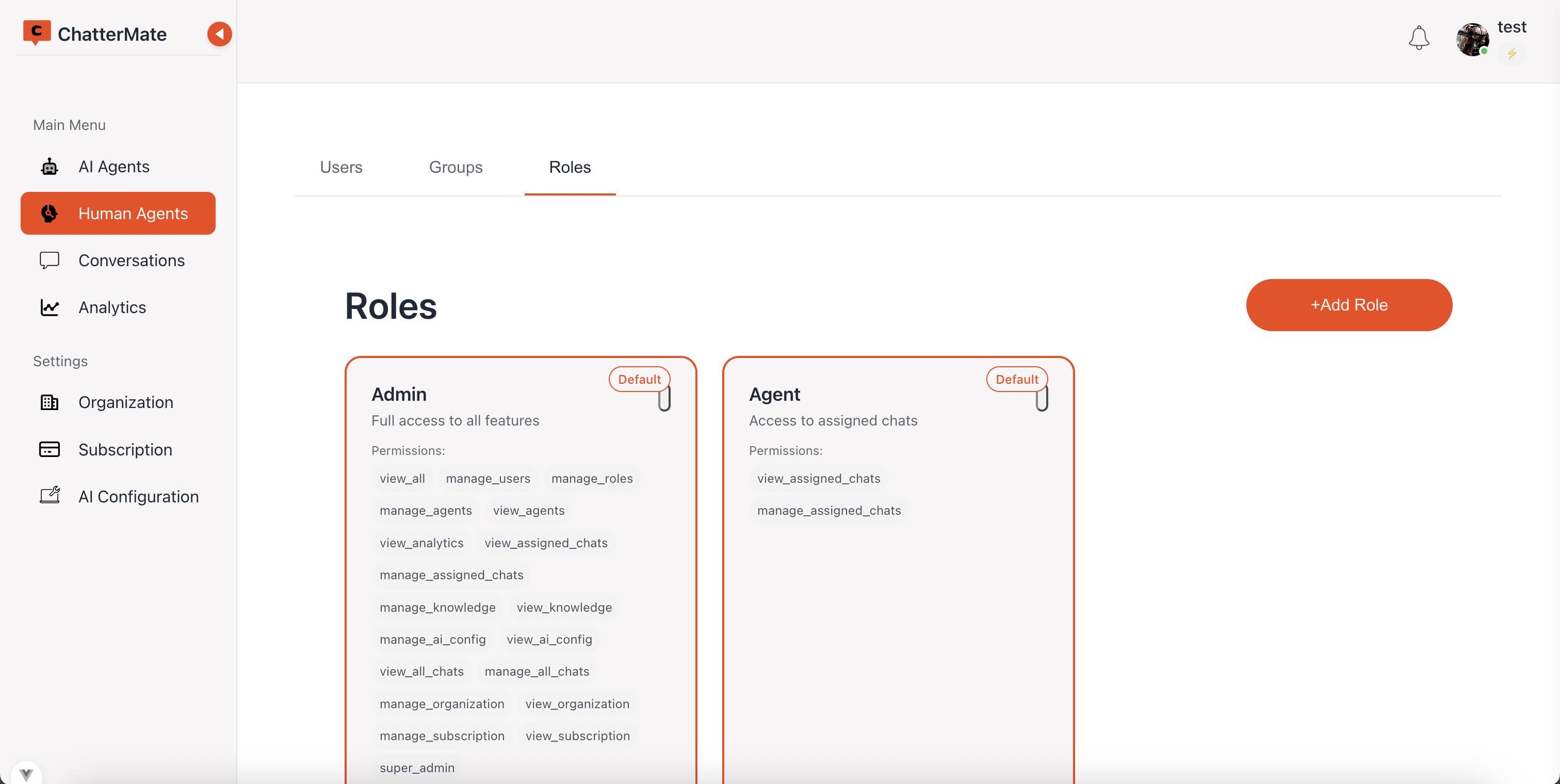 Roles and Permissions Dashboard