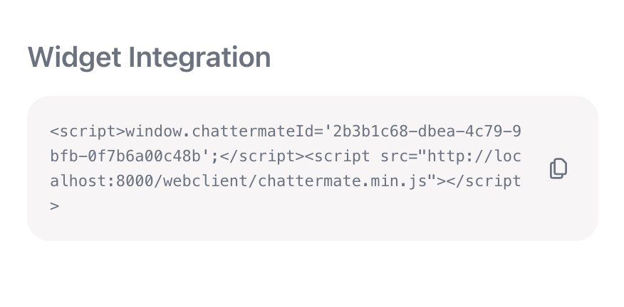 Widget Integration Options