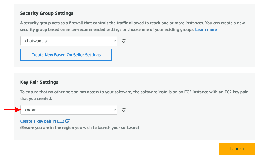 Configure Key Pair
