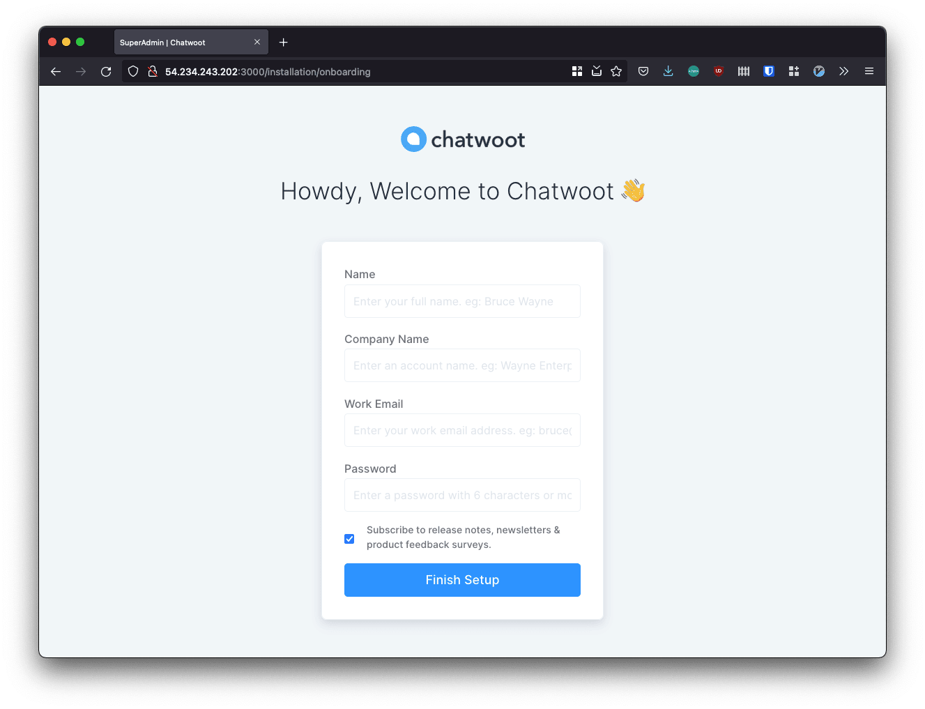 Access Chatwoot
