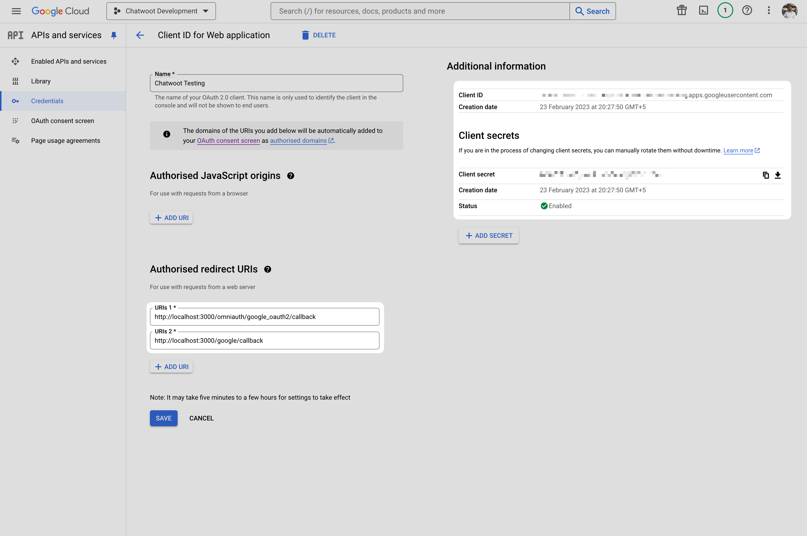 Google Workspace - Chatwoot Developer Docs