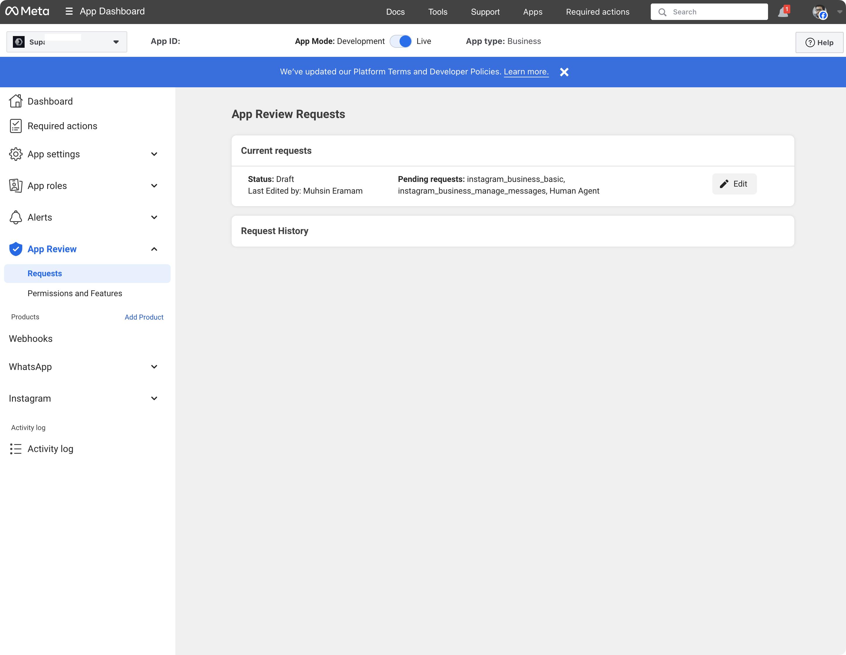 App Review requests