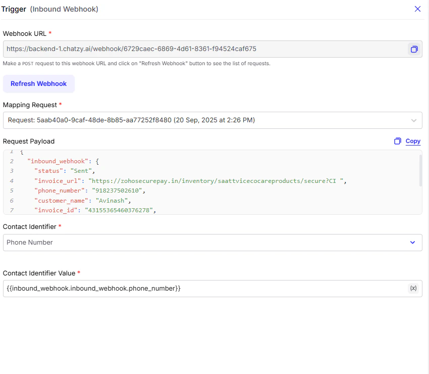 Webhook Mapping