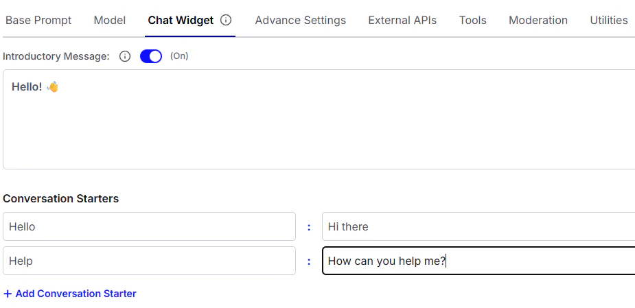 Chat Widget Tab
