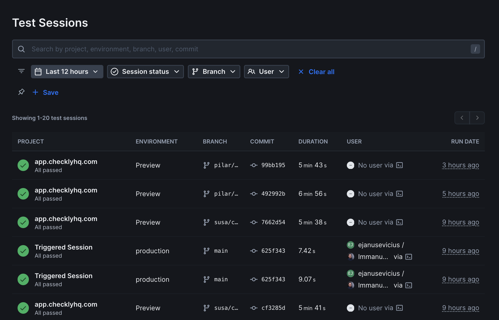 Testing overview