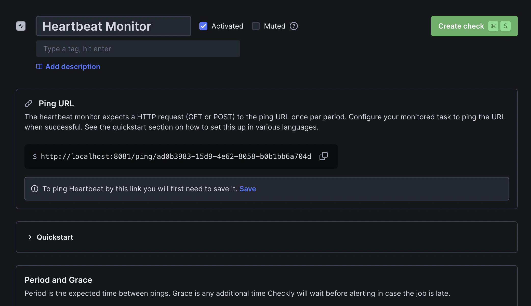 Dark mode interface