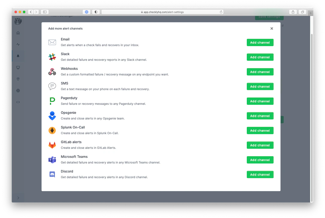 setup checkly discord integration step 3