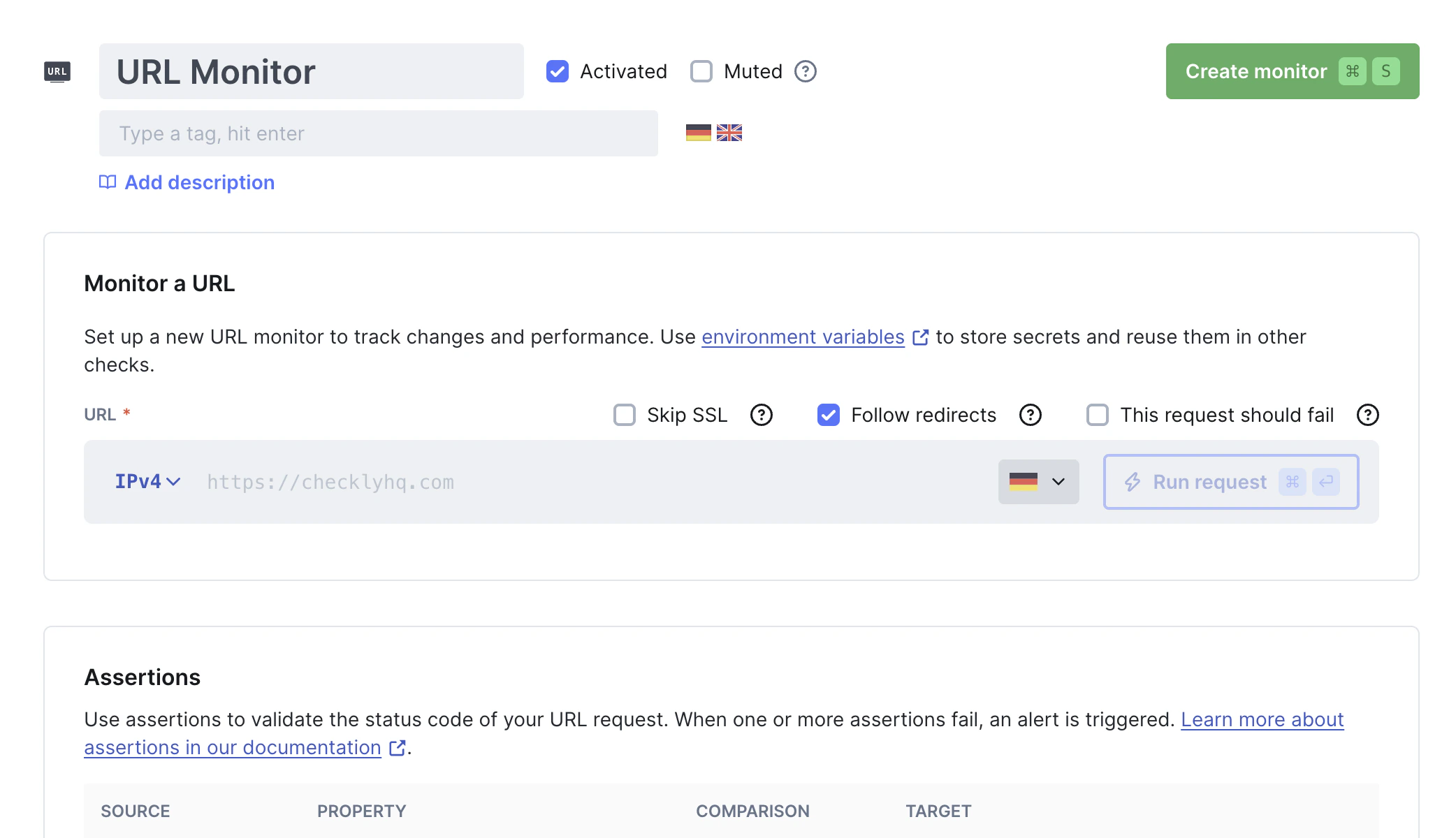 URL monitor overview