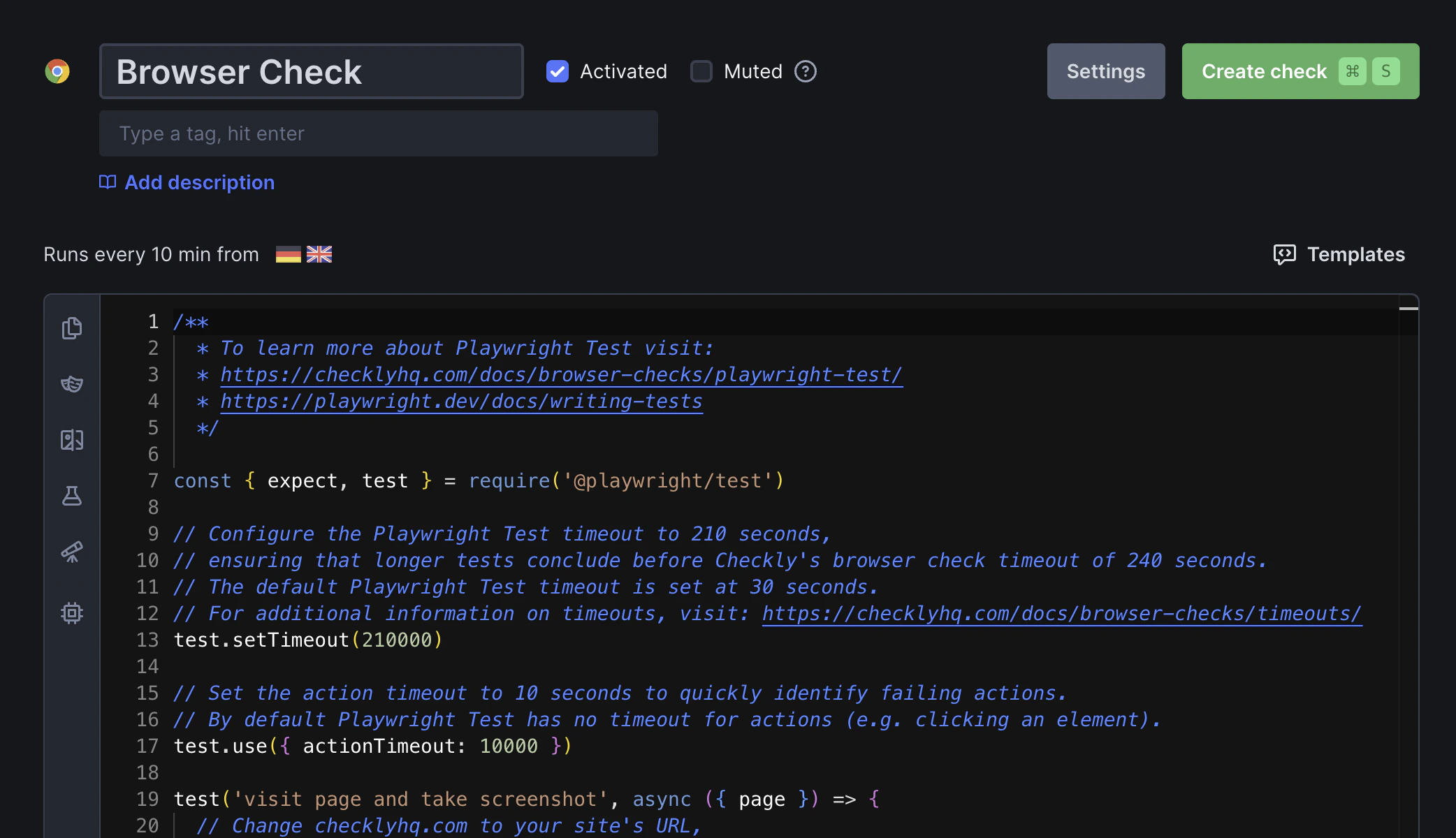 Browser check overview
