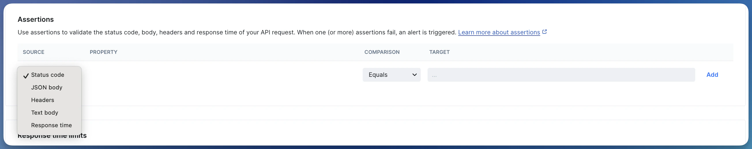 api check assertions