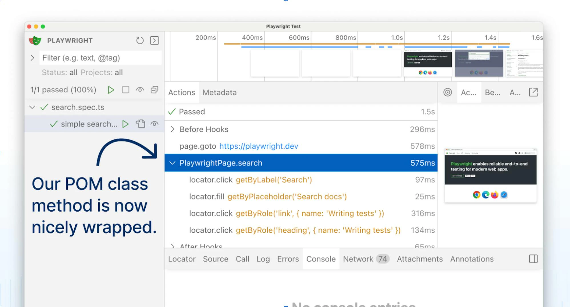 a well documented test