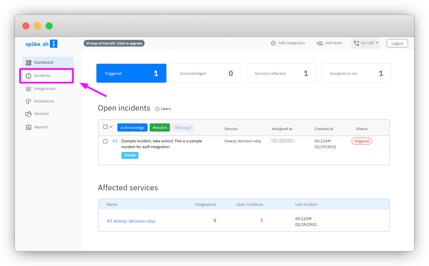 setup checkly spikesh step 1