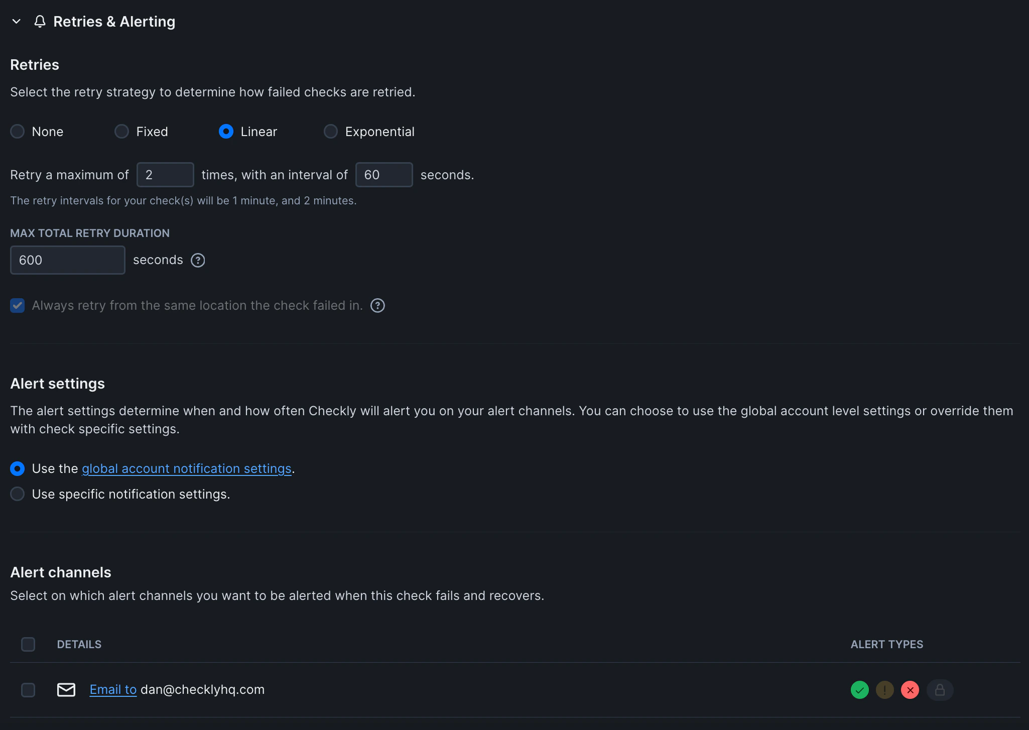 Dark mode interface