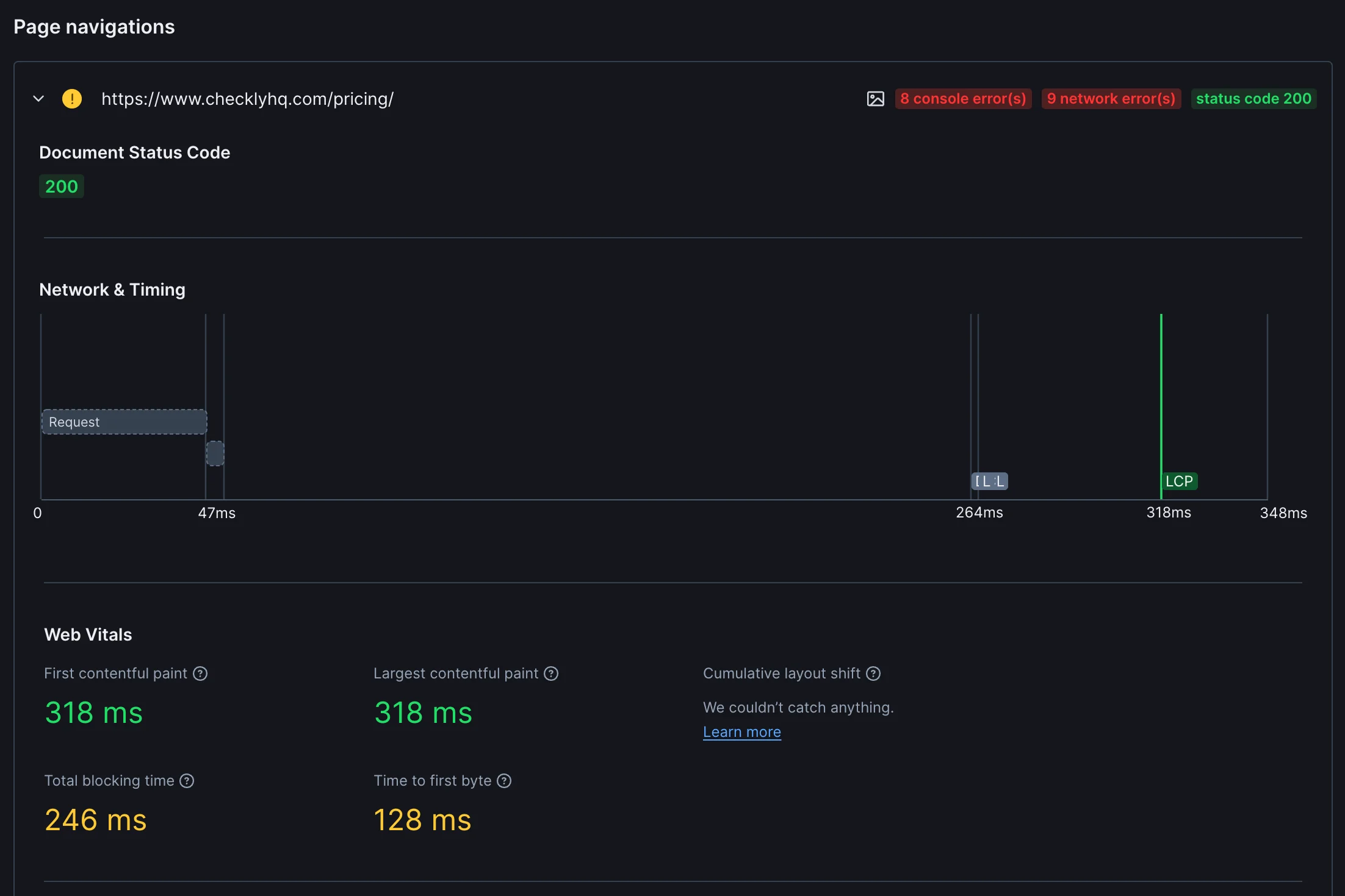 Dark mode interface