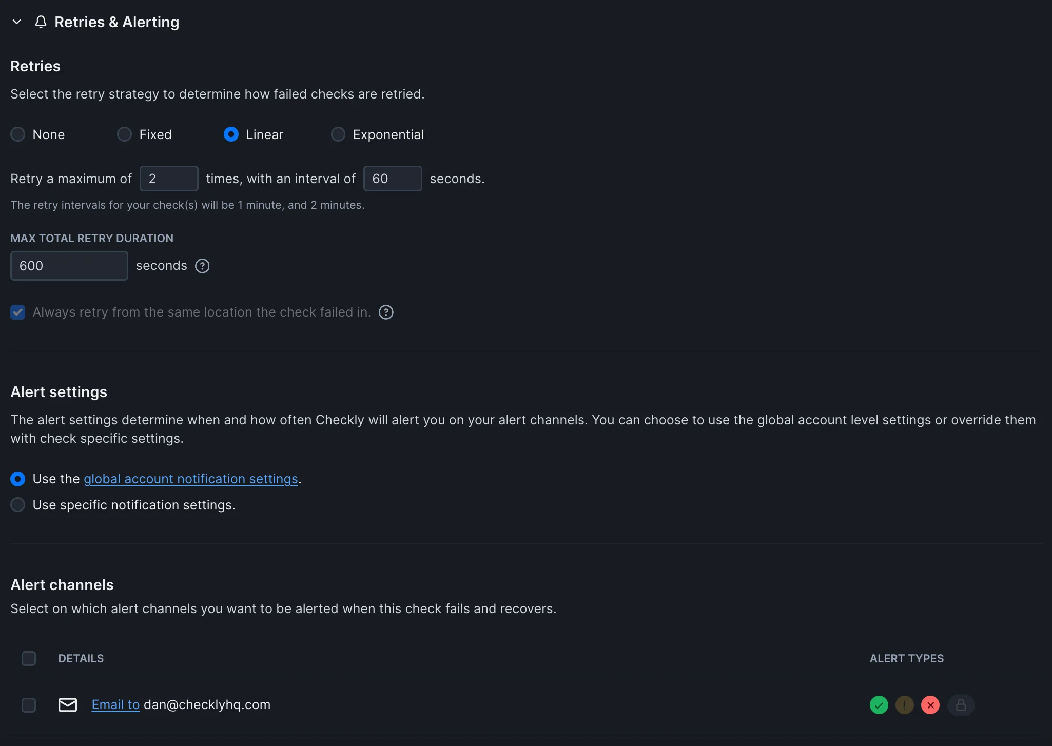 Dark mode interface
