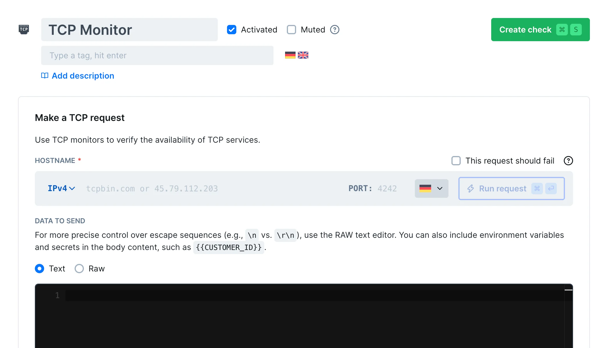 TCP monitor overview