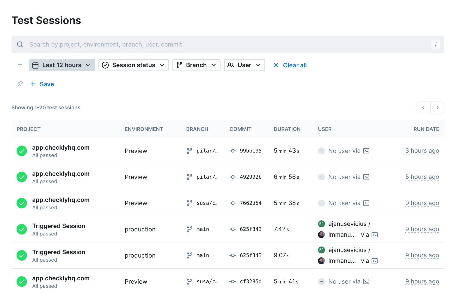 Testing overview